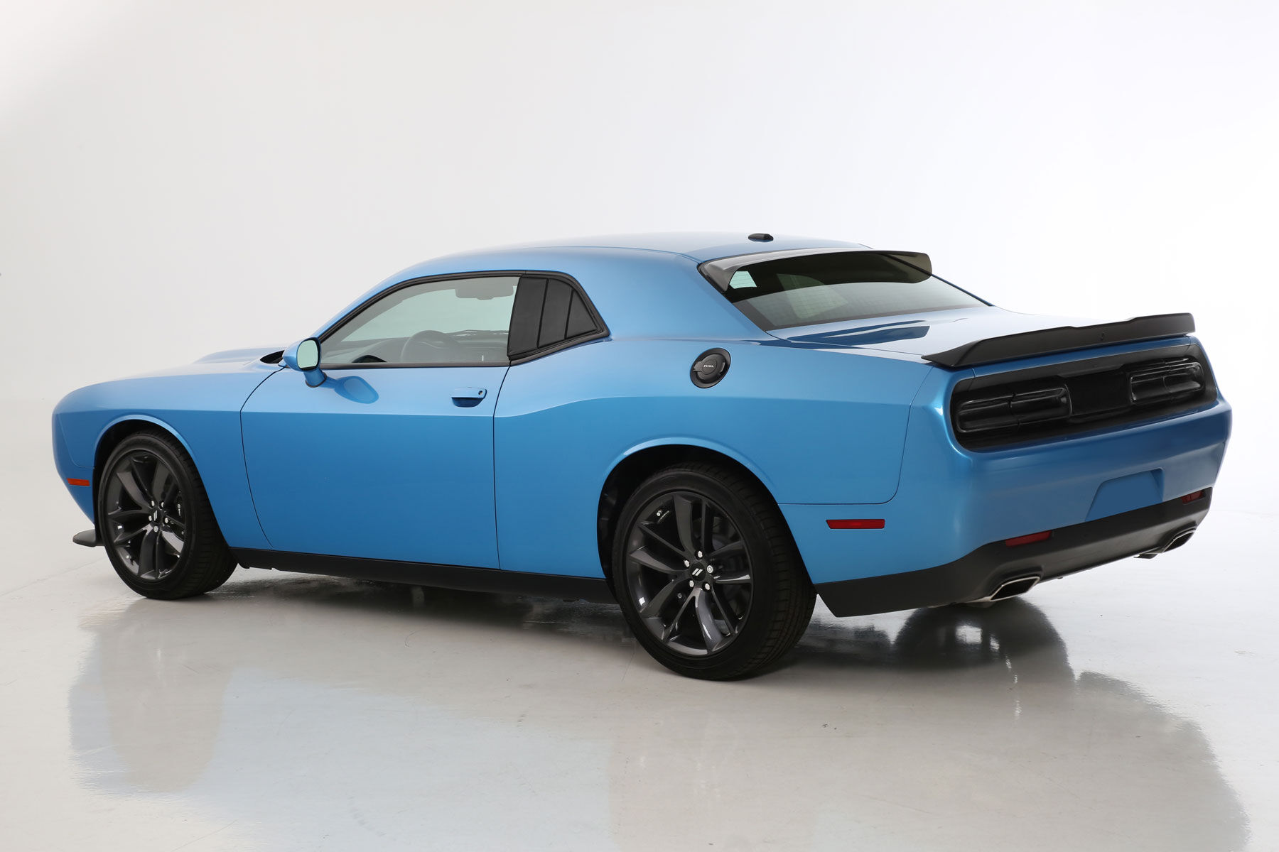 2008-2023 Dodge Challenger 3 Panel Louvered Quarter Window Covers 2PC - Smoke - GT4817