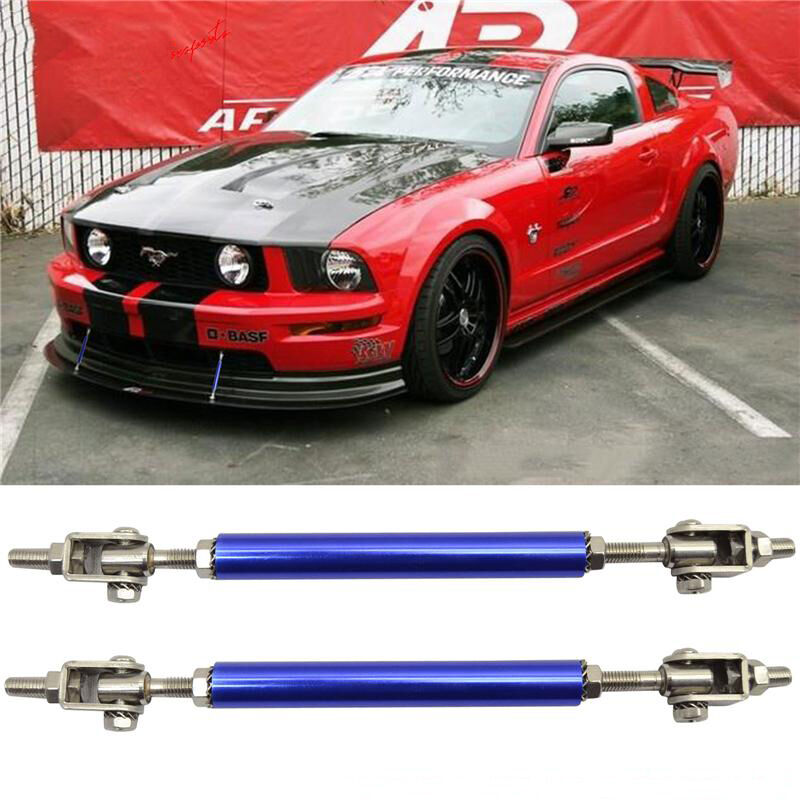 Universal Adjustable 5 - 5 5/8 inch Front Splitter Strut Rods 2PC Blue - 2-SR-BL