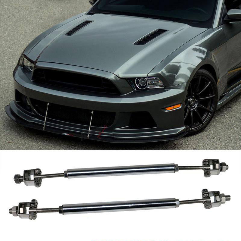 Universal Adjustable 8-10.6 inch Front Splitter Strut Rods 2PC Gunmetal - 2-SR10-GM