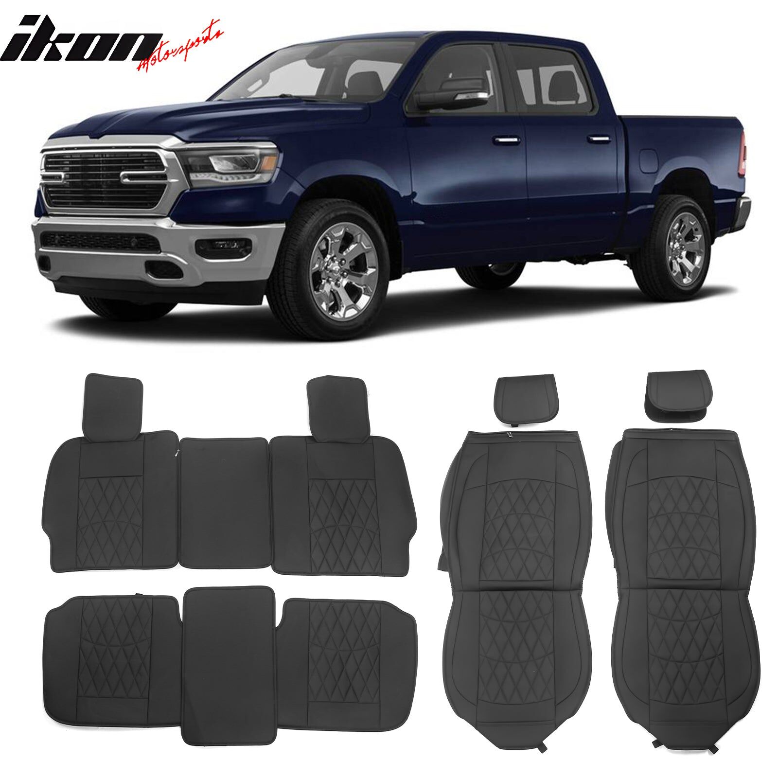2009-2023 Dodge Ram 1500/2500/3500 Leather Seat Covers 5 Seat