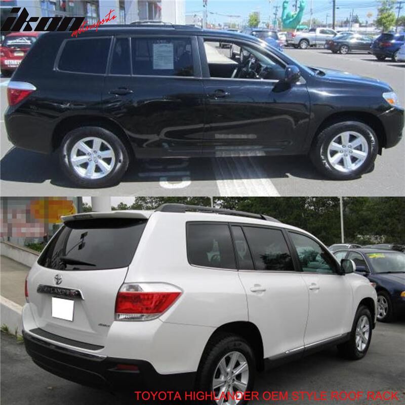 2008-2013 Toyota Highlander OE Style Roof Rack Cross Bar Black
