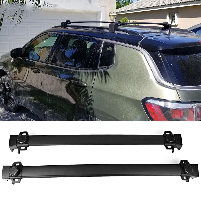 2018-2020 Jeep Compass OE Style Roof Rack Rail Cross Bar Black - 5-RRCB-JCP17-OE