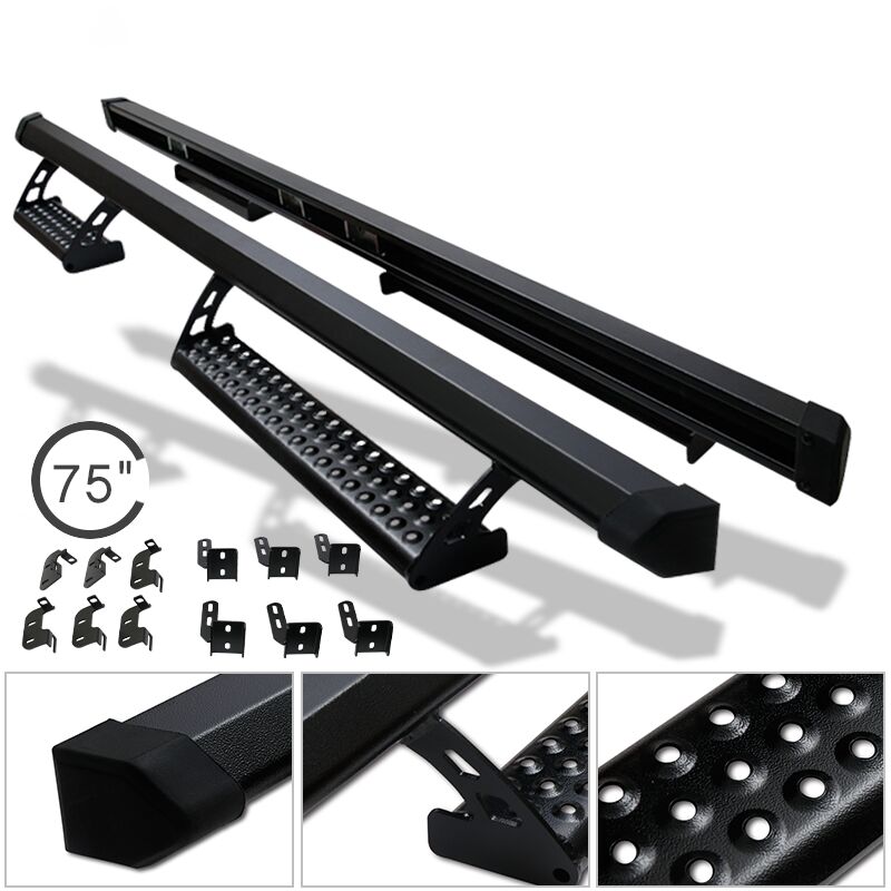 2007-2017 Jeep Wrangler 4DR Offroad Running Boards Nerf Bars - 5-SSB-BU-JW074