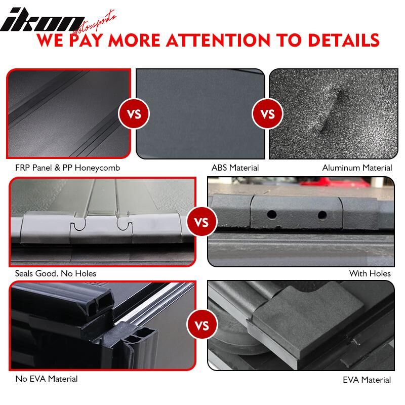 2015-2019 GMC Sierra 2500HD/3500HD 6.5' Hard 4-Fold Tonneau Bed Cover