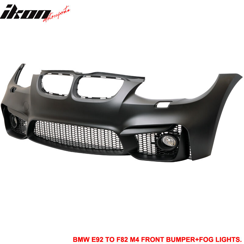 2011-2013 BMW E92 3-Series M4-Style Front Bumper Cover Polypropylene + Fogs