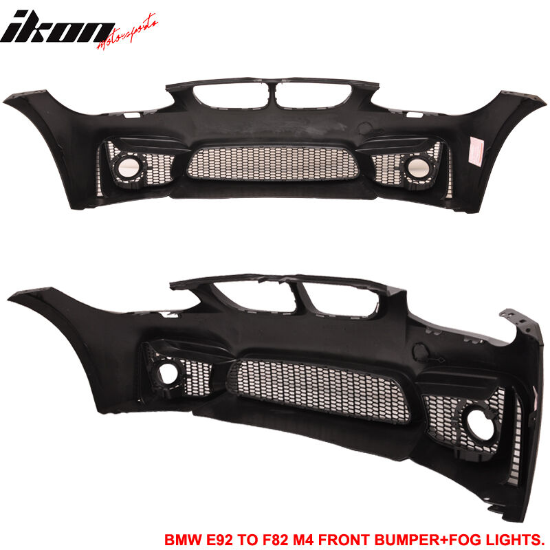 2011-2013 BMW E92 3-Series M4-Style Front Bumper Cover Polypropylene + Fogs