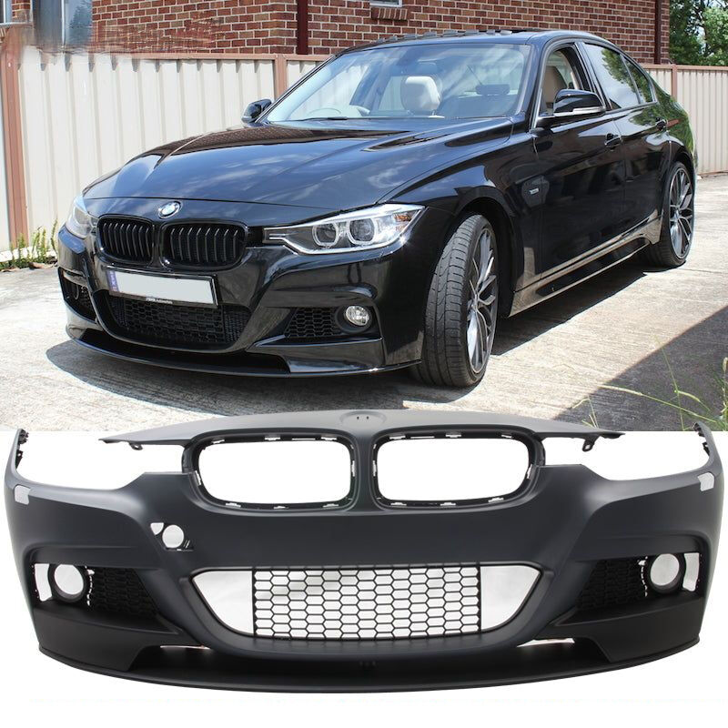 2012-2018 BMW 3-Series F30 M Performance Style Front Bumper w/Fog Cover - 8-FB-MPF30-1213-FC