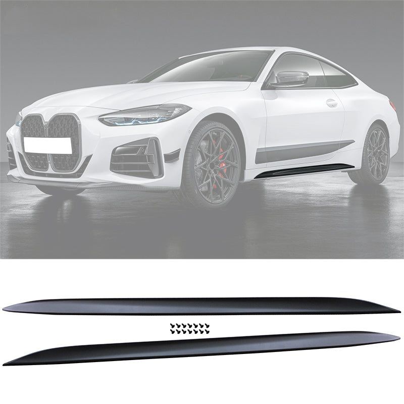 2021-2025 BMW 4-Series G22/G23 M-Performance Style Black Side Skirts - 8-SK-G22MPMSP-BK