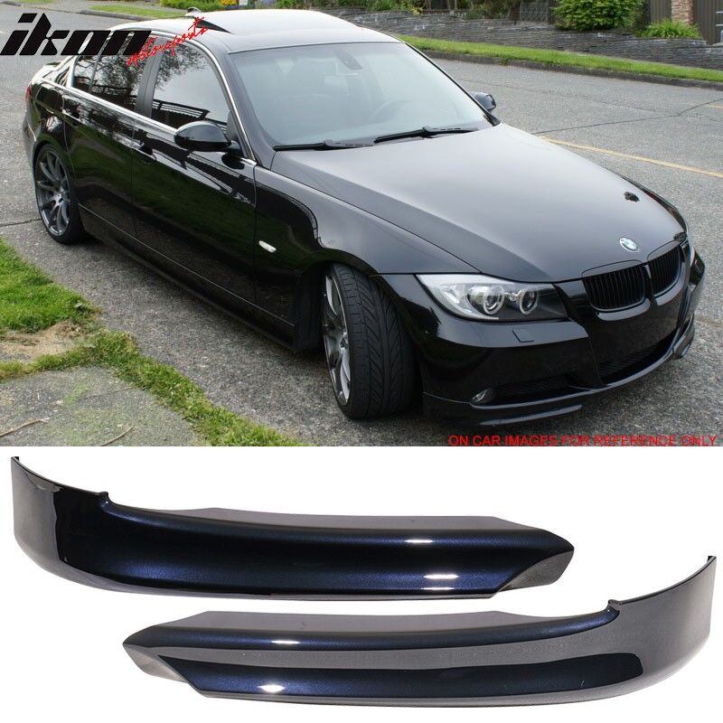2006-2008 BMW 3-Series E90 Sedan OE Factory Polypropylene Front Splitter Painted #A35 Monaco Blue Metallic