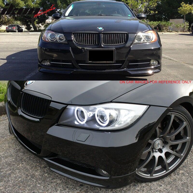 2006-2008 BMW 3-Series E90 Sedan OE Factory Polypropylene Front Splitter Painted #A35 Monaco Blue Metallic