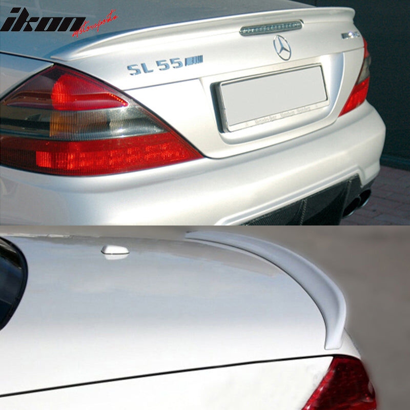 2003-2011 Mercedes Benz SL R230 #744 775 Silver Metallic Rear Trunk Spoiler Wing