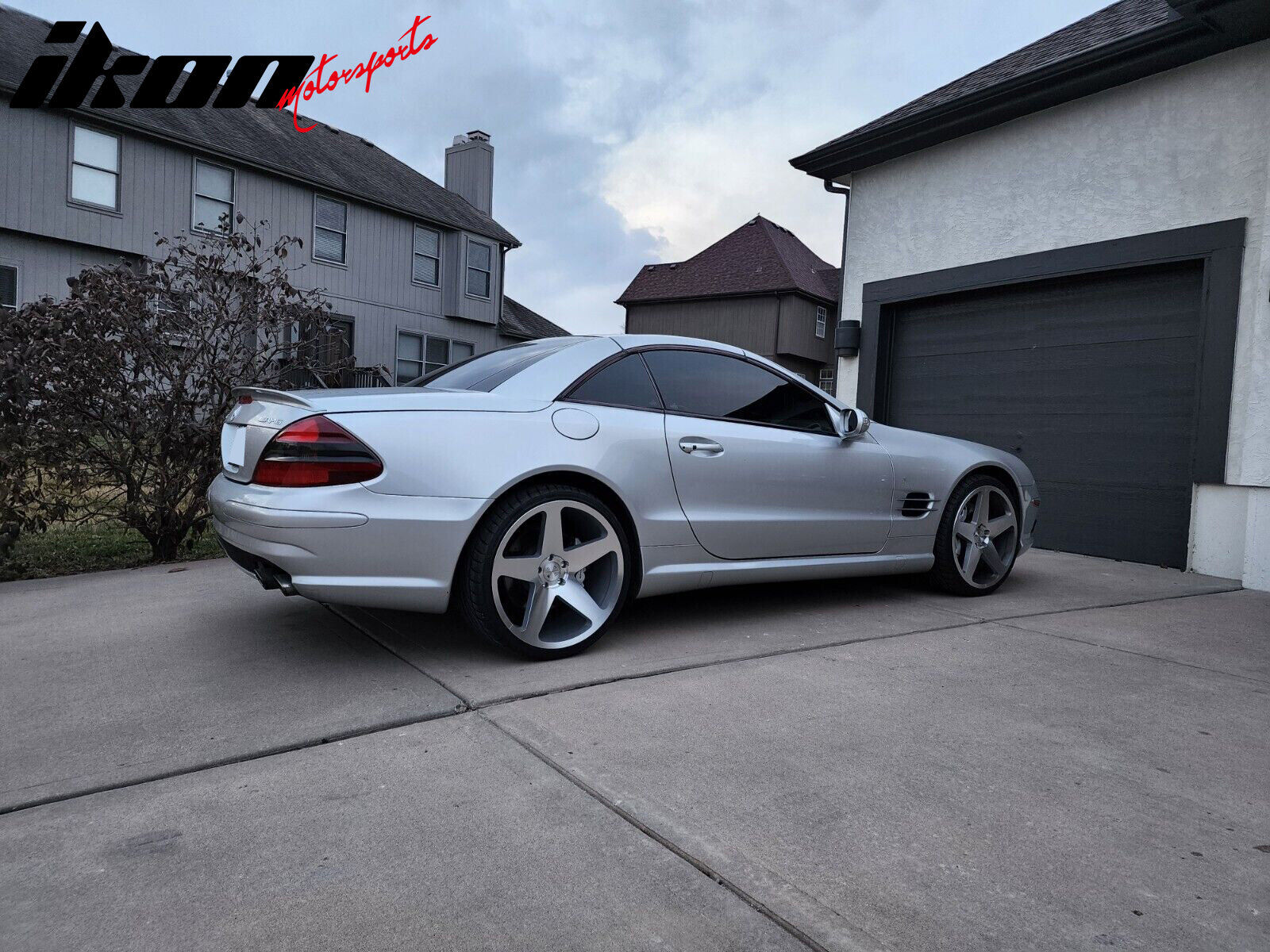 2003-2011 Mercedes Benz SL R230 #744 775 Silver Metallic Rear Trunk Spoiler Wing