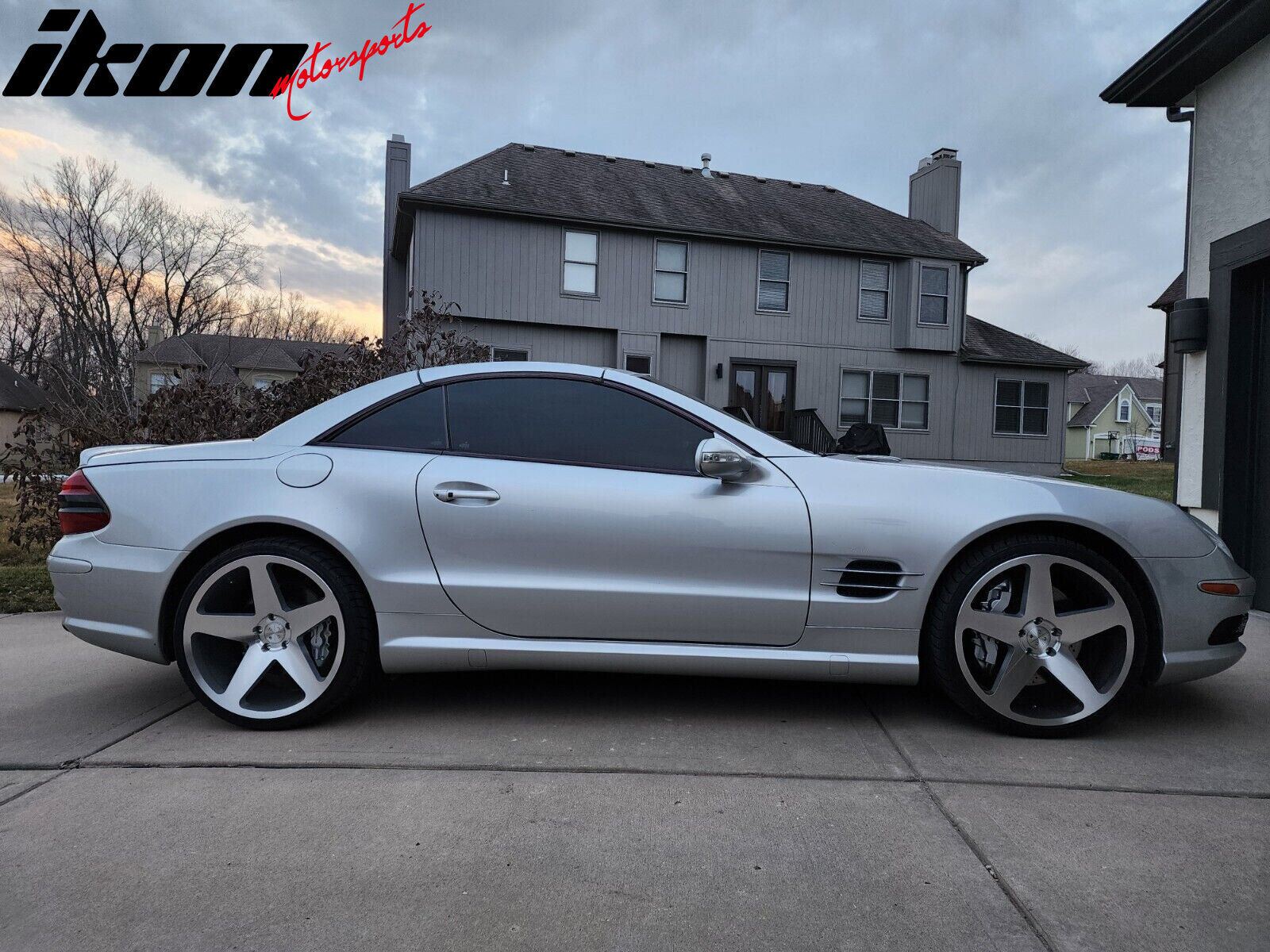 2003-2011 Mercedes Benz SL R230 #744 775 Silver Metallic Rear Trunk Spoiler Wing
