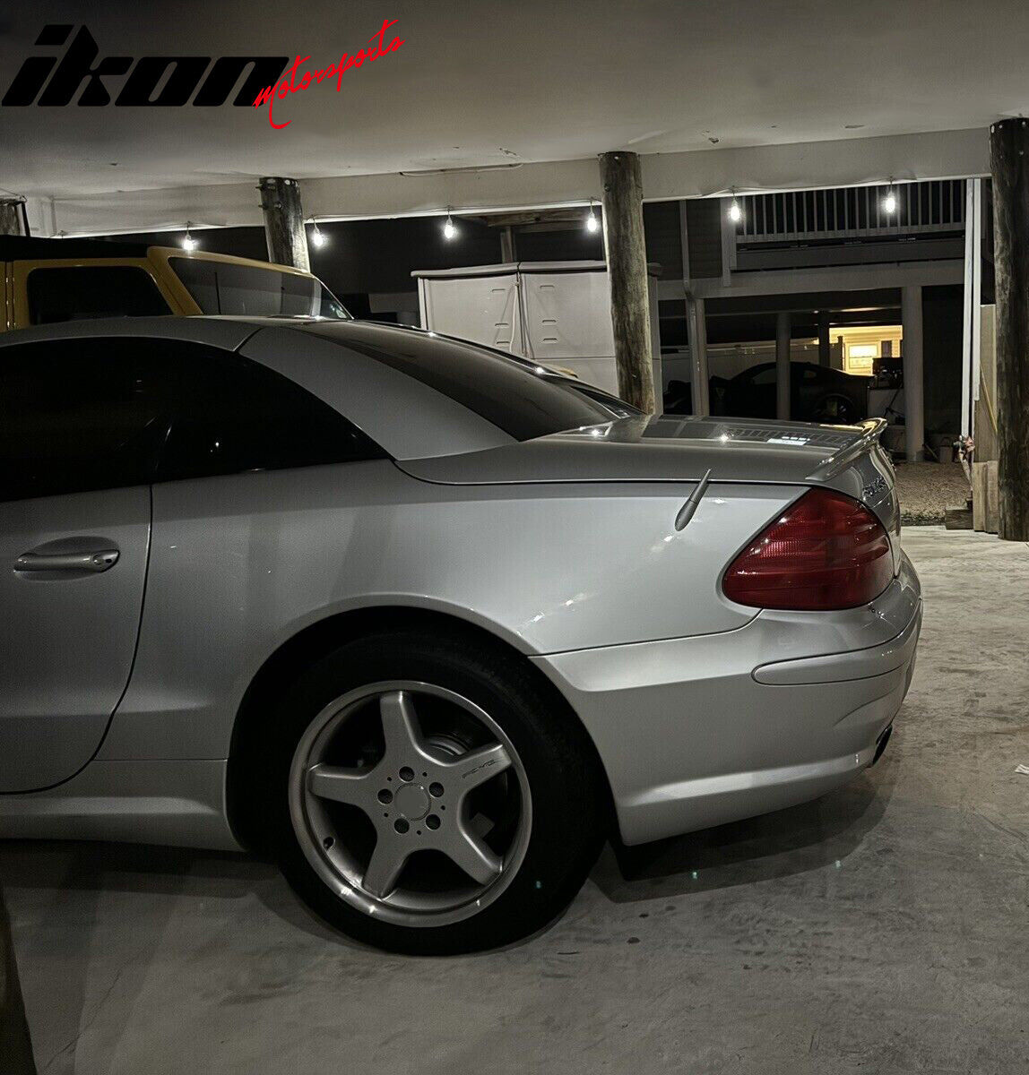 2003-2011 Mercedes Benz SL R230 #744 775 Silver Metallic Rear Trunk Spoiler Wing