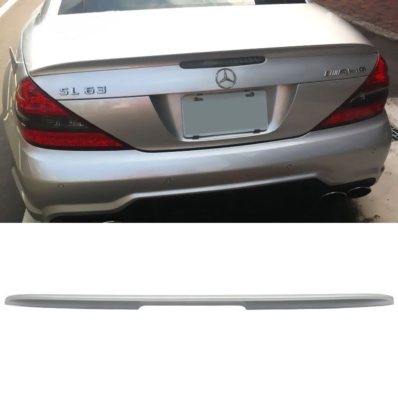 2003-2011 Mercedes Benz SL R230 #744 775 Silver Metallic Rear Trunk Spoiler Wing - 9-T-0159
