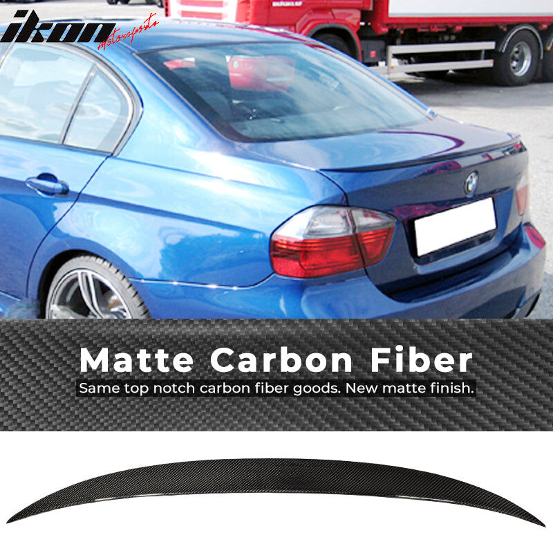 2006-2011 BMW 3-Series E90 Performance Style Carbon Fiber Rear Trunk Spoiler Wing