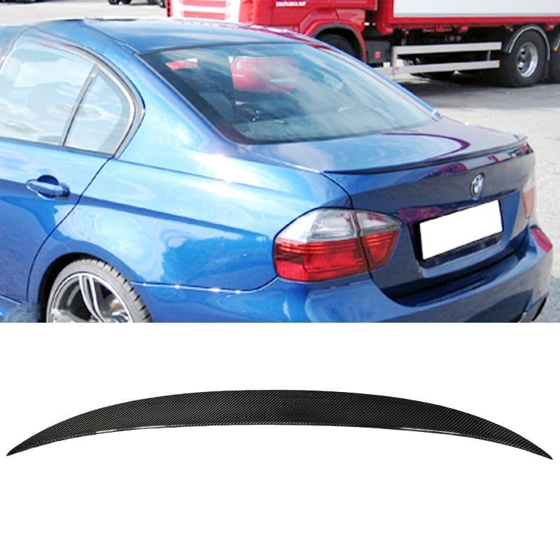 2006-2011 BMW 3-Series E90 Performance Style Carbon Fiber Rear Trunk Spoiler Wing - 9-T-1088