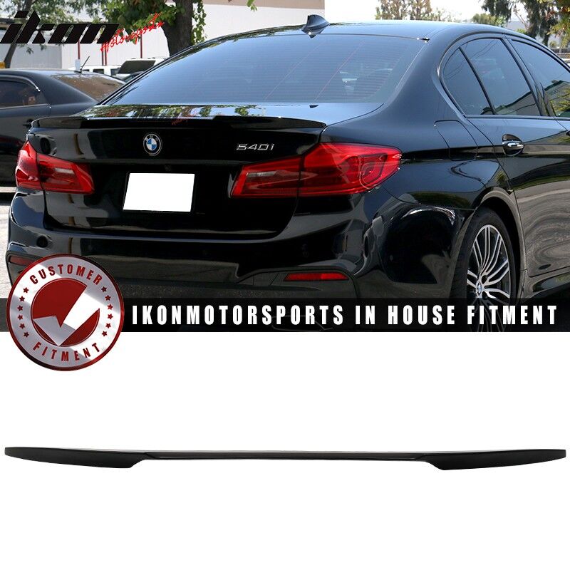 2017-2018 BMW 5-Series G30 Sedan M4 V Style Trunk Spoiler #475 Black Sapphire Metallic