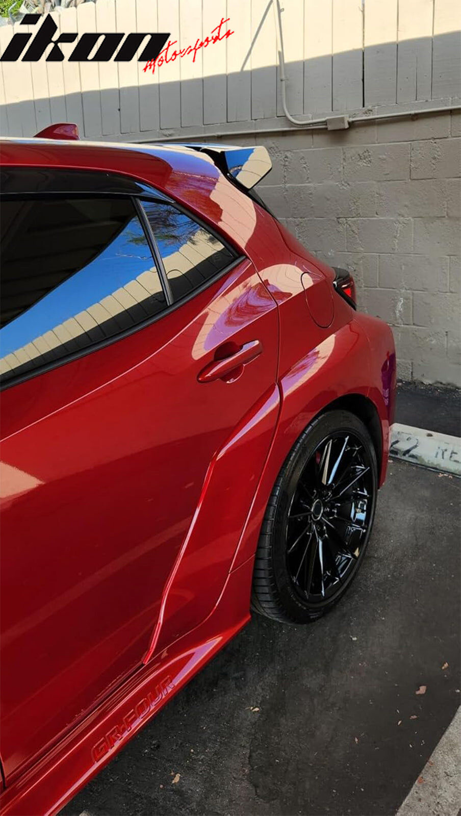 2019-2024 Toyota Corolla Hatchback #218 Attitude Black Metallic Rear Roof Spoiler Wing