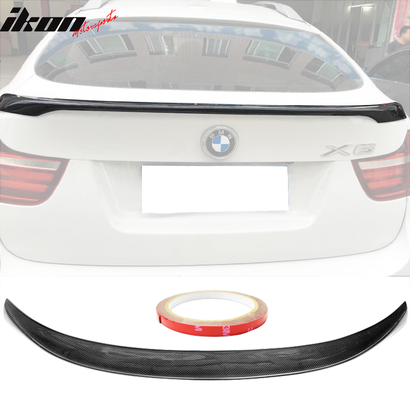 2008-2014 BMW X6 E71 Performance 2 Style Carbon Fiber Rear Trunk Spoiler Wing