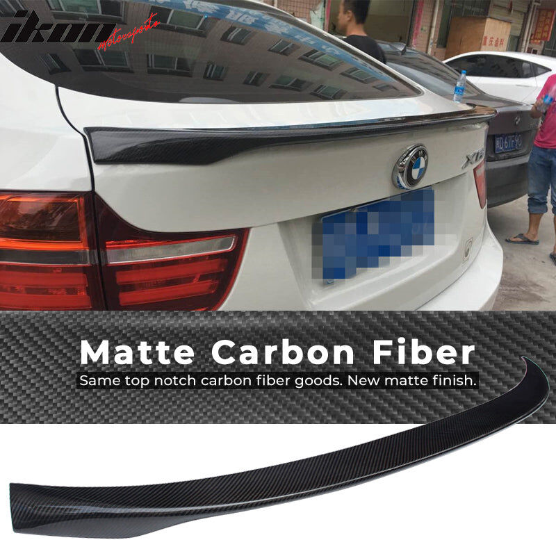 2008-2014 BMW X6 E71 Performance 2 Style Carbon Fiber Rear Trunk Spoiler Wing