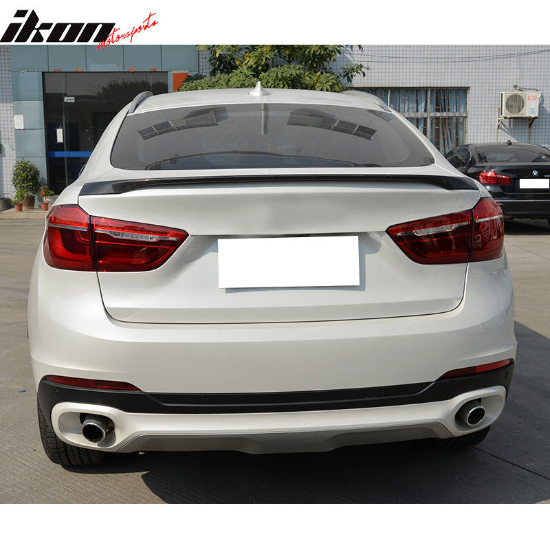 2015-2019 BMW X6 F16 Performance Style Carbon Fiber Rear Trunk Spoiler Wing