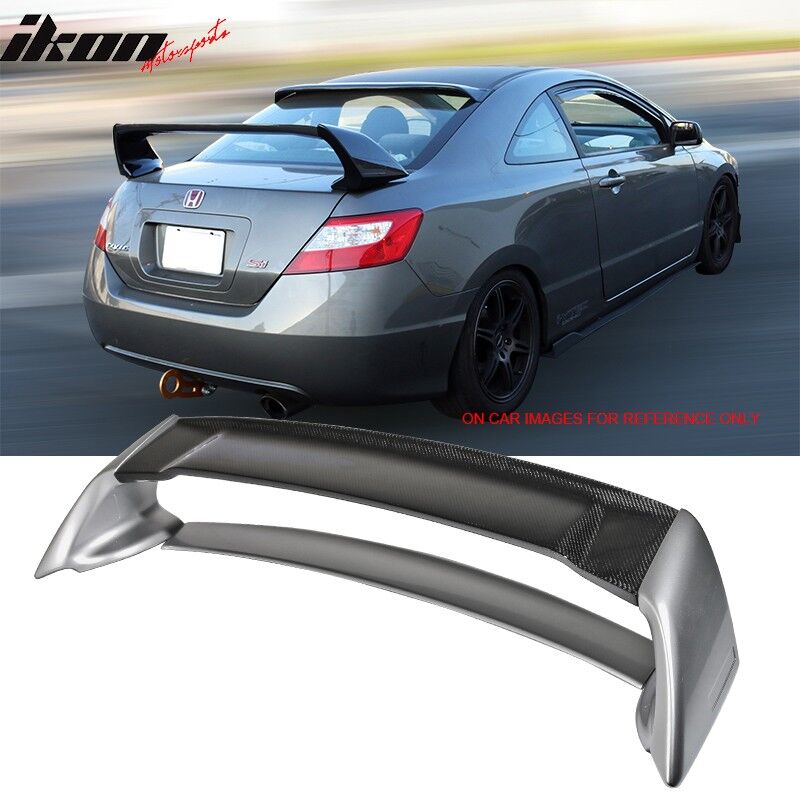 2006-2011 Honda Civic Sedan Mugen RR Carbon Fiber Top Trunk Spoiler Unpainted
