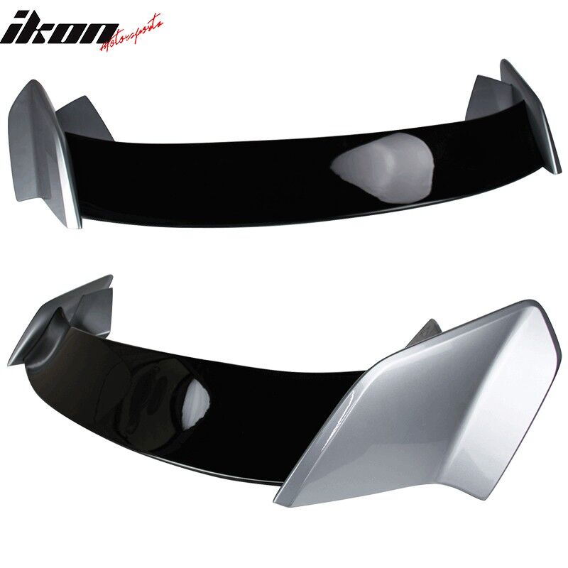 2016-2021 Honda Civic Sedan Trunk Spoiler Painted Glossy Black &Lunar Silver Metallic