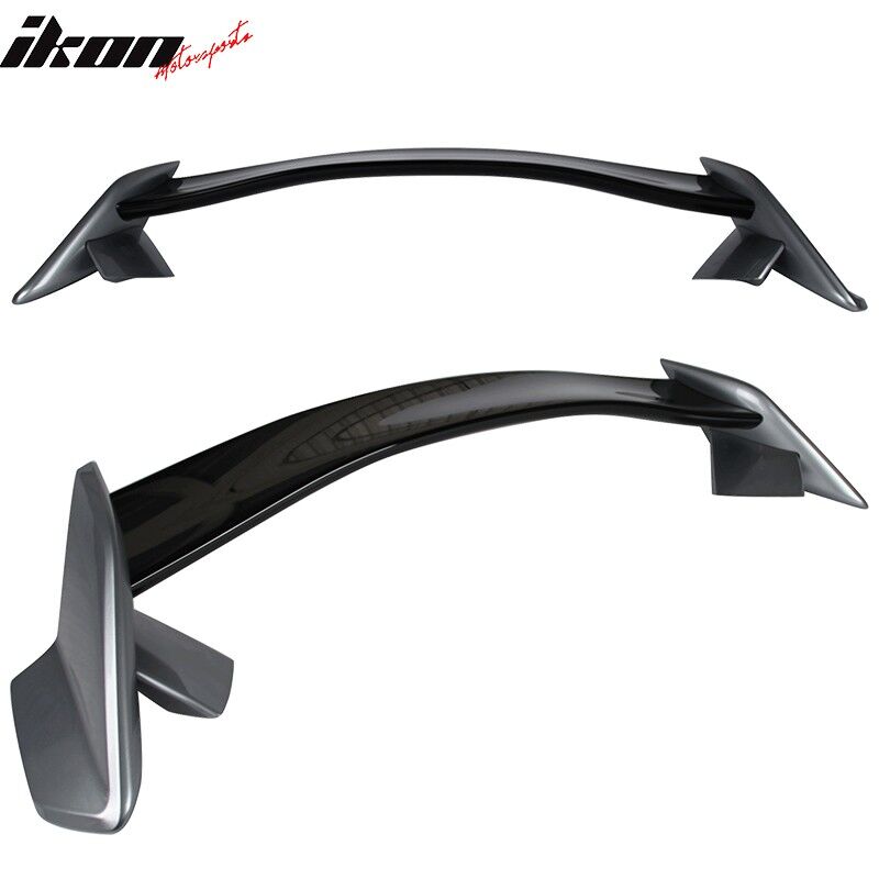2016-2021 Honda Civic Sedan Trunk Spoiler Painted Glossy Black &Lunar Silver Metallic
