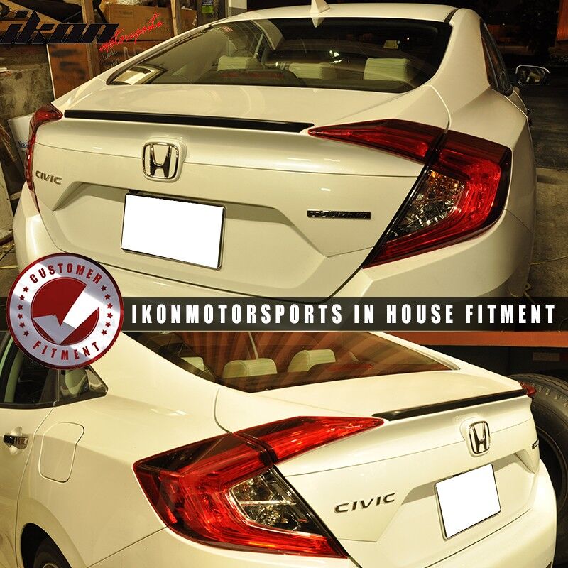 2016-2021 Honda Civic Sedan OE Painted Trunk Spoiler #B607M Cosmic Blue Metallic
