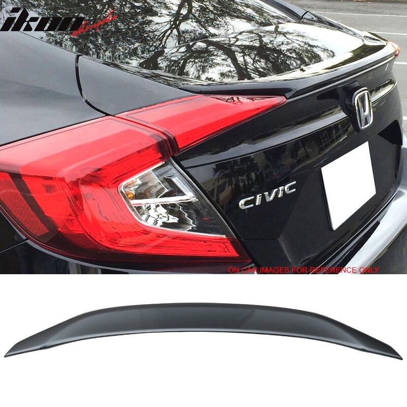2016-2021 Honda Civic Sedan OE Trunk Spoiler Painted #B607M Cosmic Blue Metallic