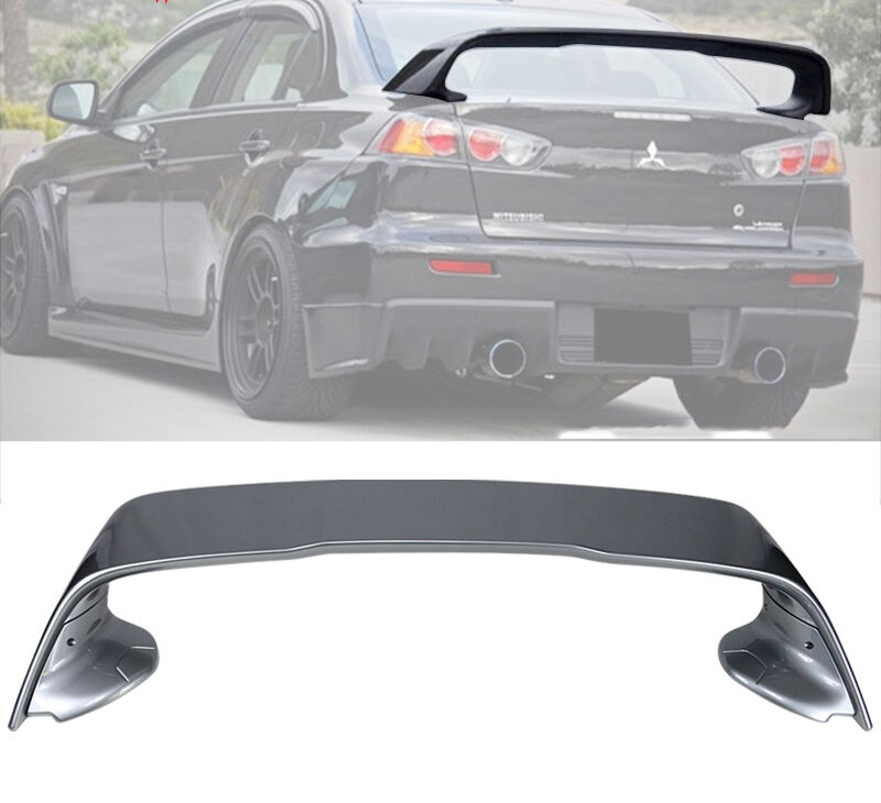 2008-2017 Mitsubishi Lancer EVO X Trunk Spoiler Painted #U17 Mercury Gray Metallic - AST-MEVO103A-U17