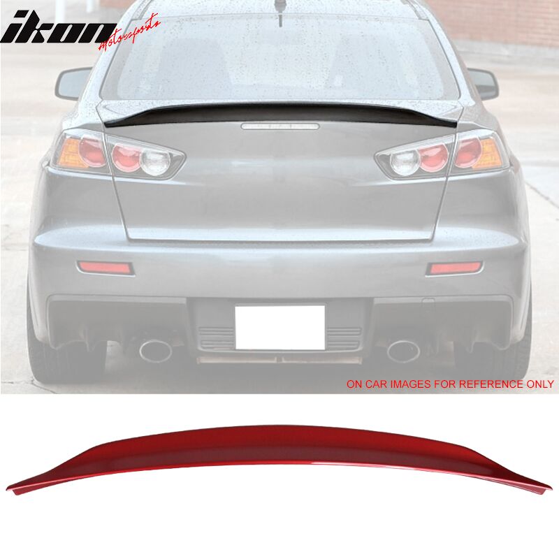 2008-2017 Mitsubishi Lancer EVO X JDM Duckbill Trunk Spoiler Painted Rally Red Metallic