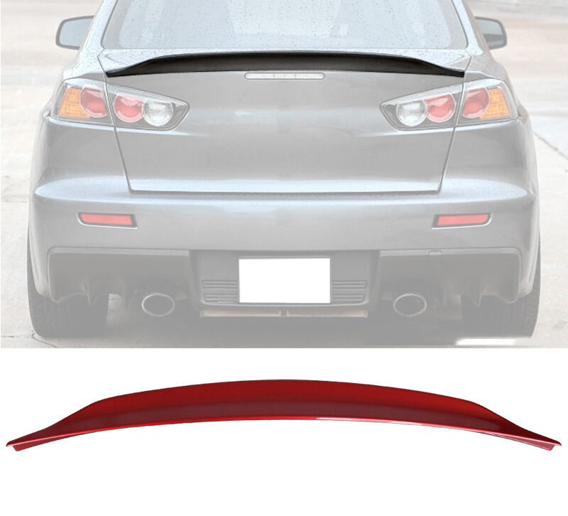 2008-2017 Mitsubishi Lancer EVO X JDM Duckbill Trunk Spoiler Painted Rally Red Metallic - AST-ML08D-P26