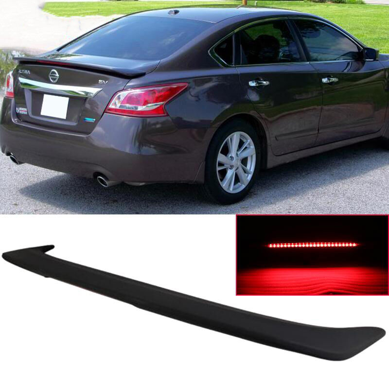 2013-2015 Nissan Altima Trunk Spoiler w/LED Matte Black - AST-NA134OELED-A