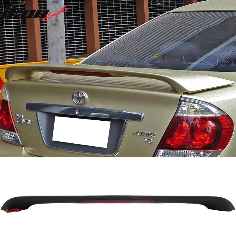 2002-2006 Toyota Camry 4DR Sedan OEM Style Trunk Spoiler w/LED Matte Black