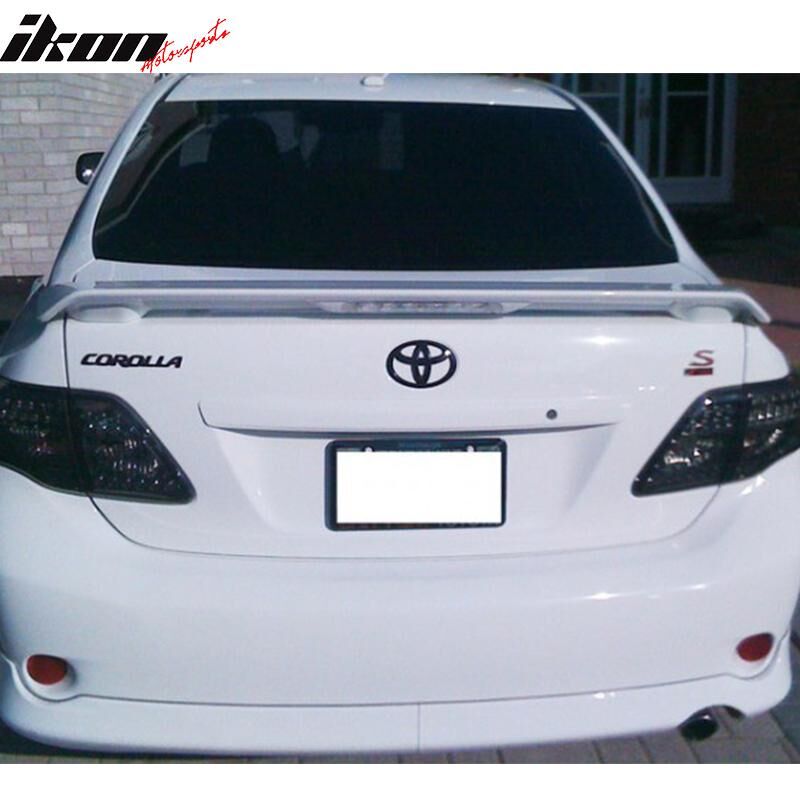 2009-2013 Toyota Corolla 4DR Sedan Trunk Spoiler w/LED Matte Black