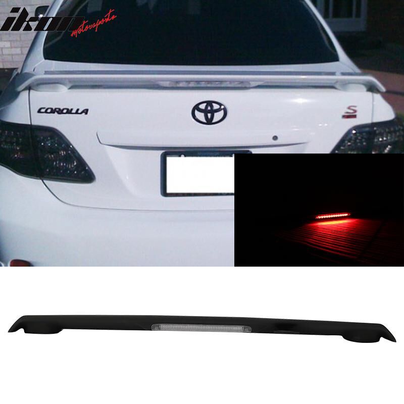 2009-2013 Toyota Corolla 4DR Sedan Trunk Spoiler w/LED Matte Black