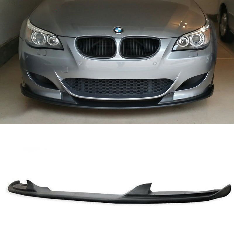 2004-2010 BMW 5-Series Aftermarket M5 Bumper Style Polypropylene Front Bumper Lip - BKPL-BE60H