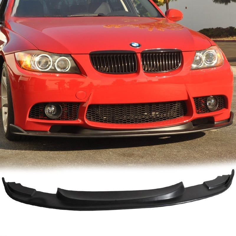 2006-2011 BMW 3-Series E90/E91 Aftermarket M-Bumper Style Polypropylene Front Bumper Lip - BKPL-BE90H
