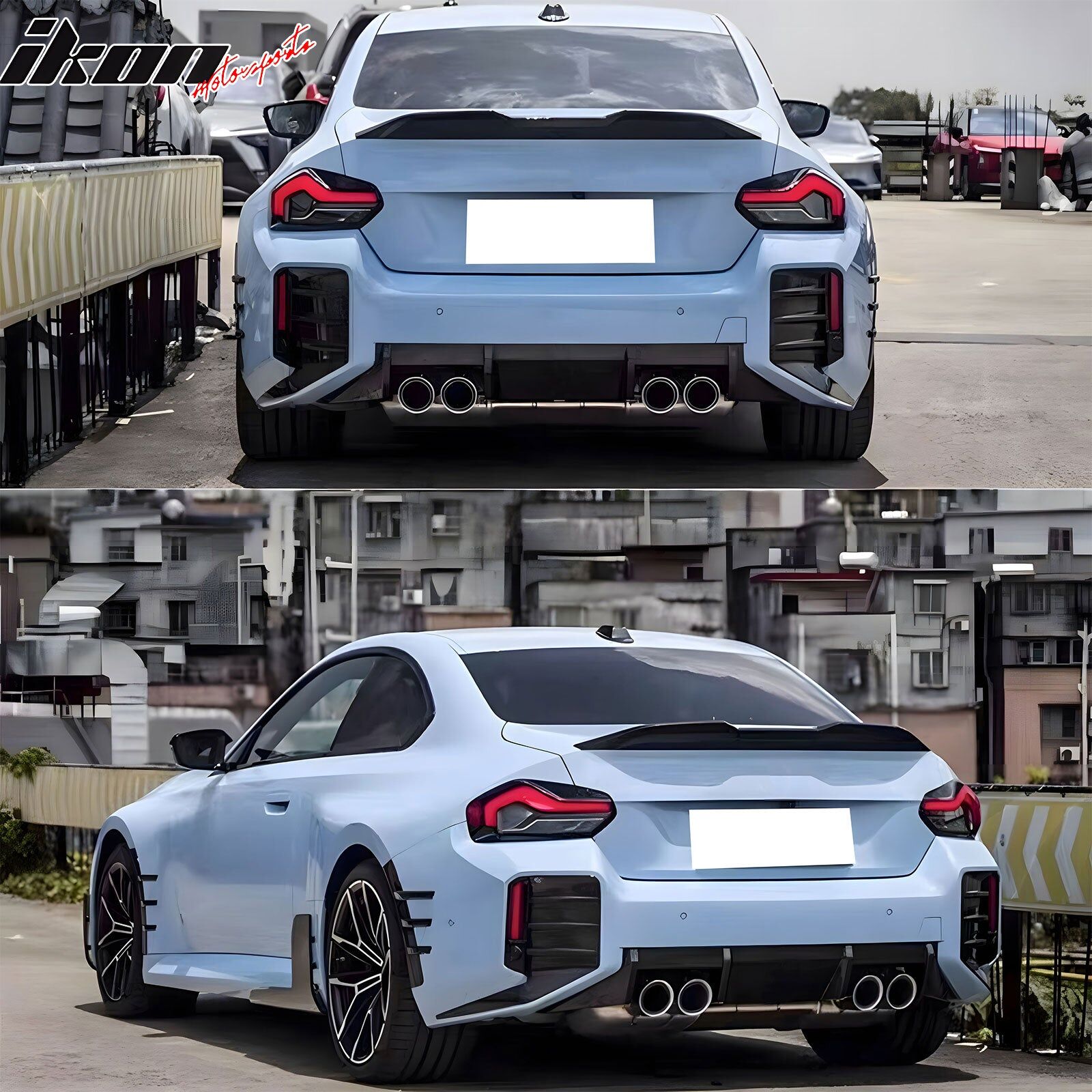 2023-2024 BMW 2-Series M2 G87 M-Performance Style Carbon Fiber Rear Bumper Diffuser