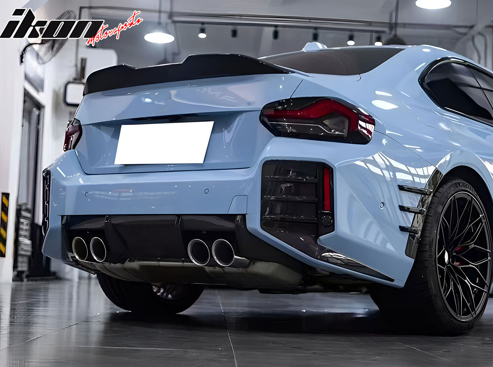 2023-2024 BMW 2-Series M2 G87 M-Performance Style Carbon Fiber Rear Bumper Diffuser