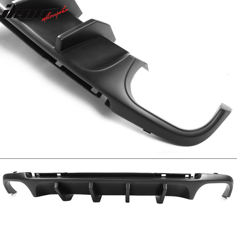 2013-2014 Ford Mustang Shelby Style Polypropylene Black Rear Bumper Diffuser