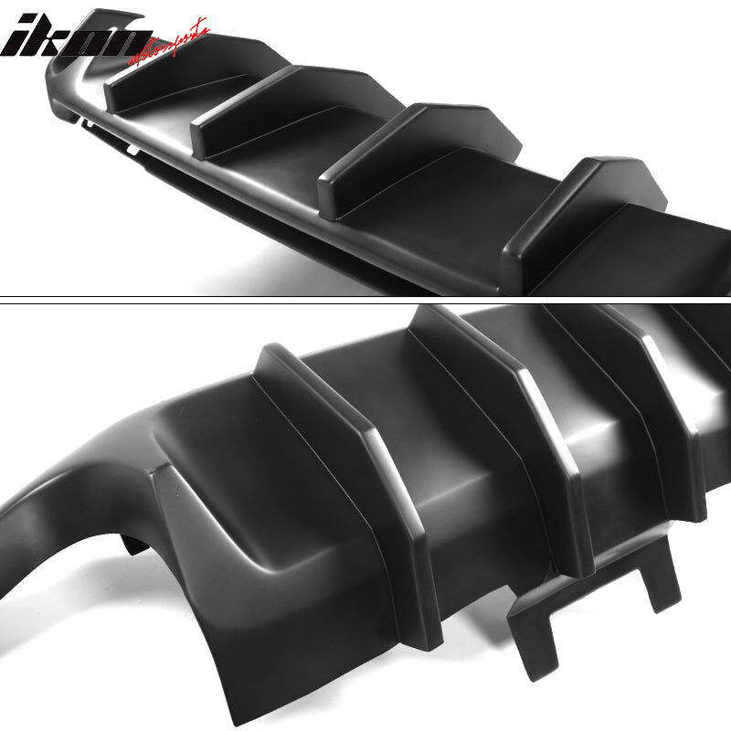 2013-2014 Ford Mustang Shelby Style Polypropylene Black Rear Bumper Diffuser