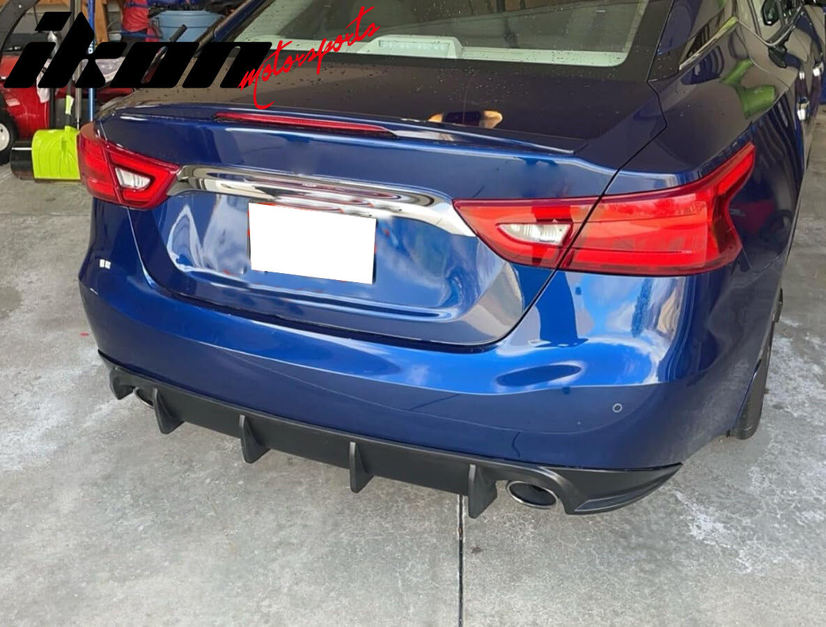 2016-2018 Nissan Maxima Sedan Polyurethane Black Rear Bumper Diffuser