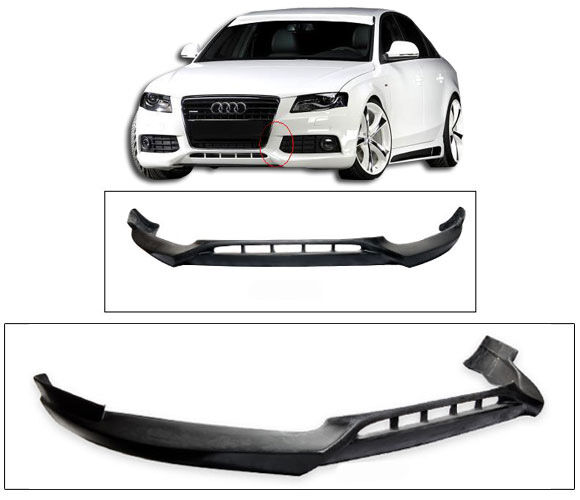 2009-2010 Audi A4 Bumper Lip Spoiler Reiger Style Poly-Urethane - BLF-AA409R-PU