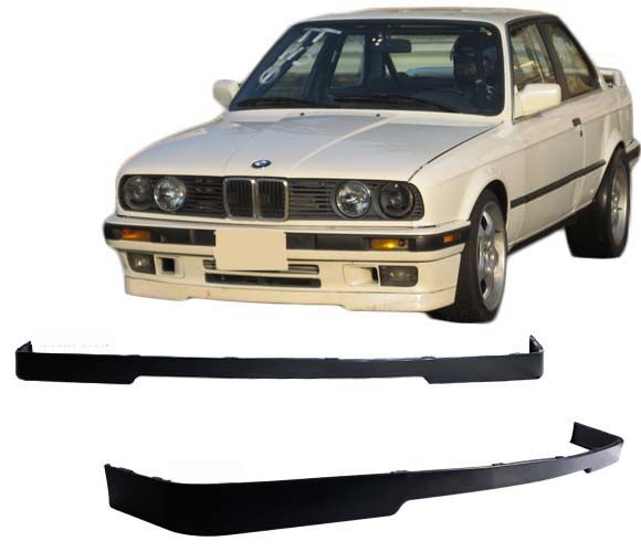 1984-1992 BMW E30 Front Bumper Lip OEM M-tech Style Poly-Urethane - BLF-BE30M-PU
