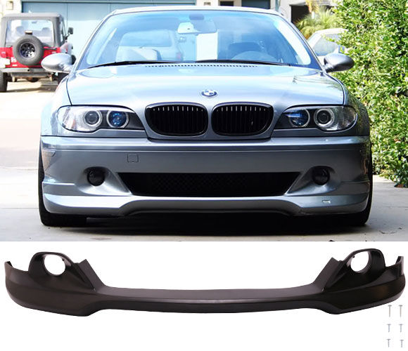2003-2005 BMW 3-Series E46 LCI AC Polyurethane Front Bumper Lip - IKN-BLF-BE46203AC-PU