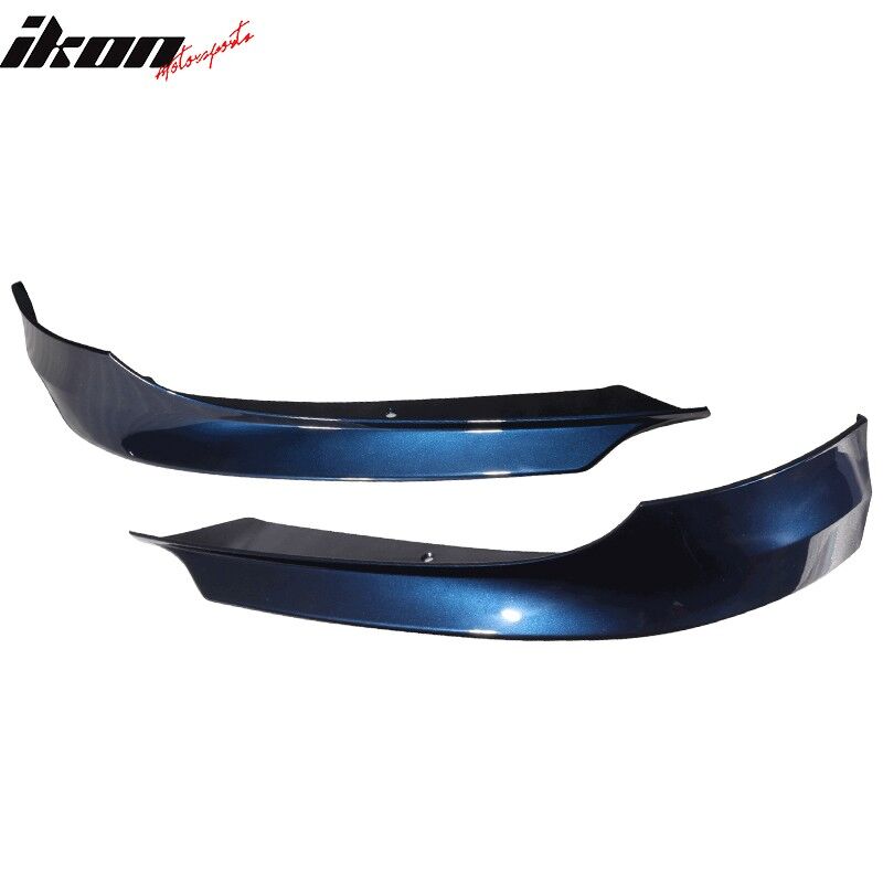 2009-2012 BMW 3-Series E90 Sedan Front Bumper Lip Splitter Painted #A76 Deep Sea Blue Metallic