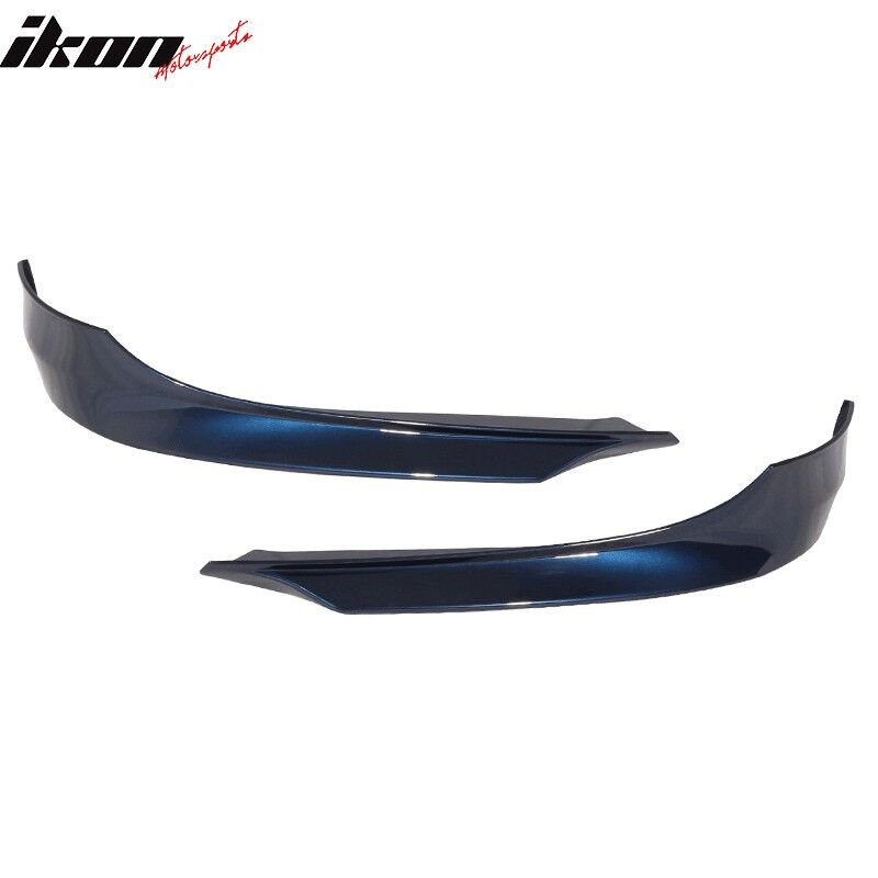 2009-2012 BMW 3-Series E90 Sedan Front Bumper Lip Splitter Painted #A76 Deep Sea Blue Metallic